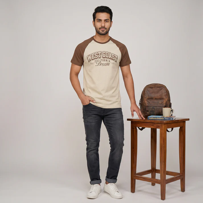 Cotton Crew Neck Graphitee